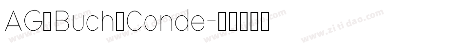 AG Buch Conde字体转换